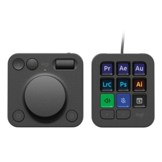 Teclado Logitech MX Creative Console 9 teclas LCD personalizables Dial Bluetooth USB Grafito