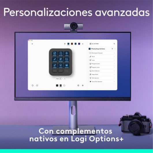 Teclado Logitech MX Creative Console 9 teclas LCD personalizables Dial Bluetooth USB Grafito