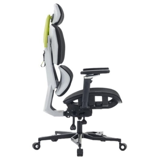 Silla ergonómica Gamer YAR-GAOME-M1 negra y gris soporte lumbar 4D reclinable