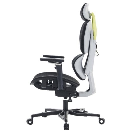 Silla ergonómica Gamer YAR-GAOME-M1 negra y gris soporte lumbar 4D reclinable