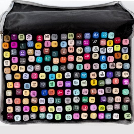 Set de 262 feutres double pointe 1 mm et 6 mm coffret polyester couleurs variées