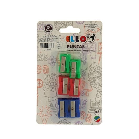 Afiador PVC Termoplástico 3 Cores Sortidas Jogo 6 Unidades