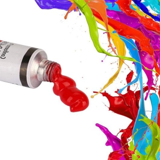 Acrylfarbenset 12 Farben Tuben mit Aufbewahrungsbox, hohe Pigmentierung, ungiftig