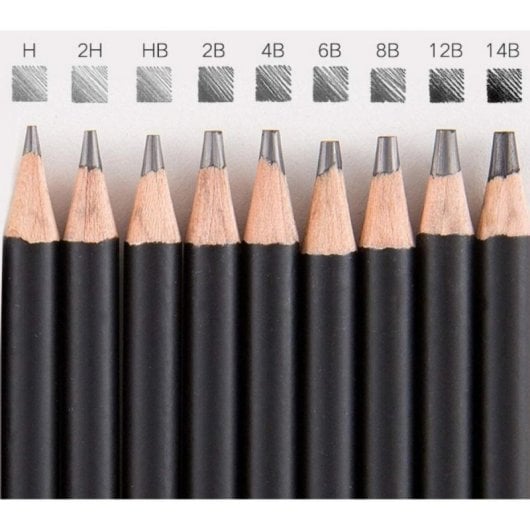 Conjunto Profissional Desenho 29 Peças Lápis Esboço e Carvão Alta Qualidade