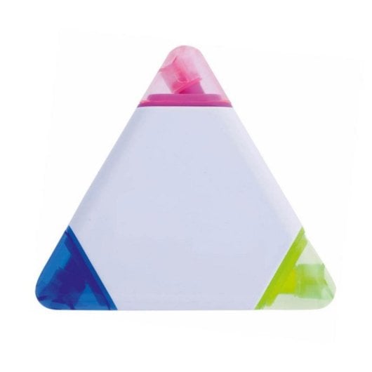 Marqueur Trico Triangulaire Fluorescent 3 Couleurs Corps PVC Capuchons Translucides