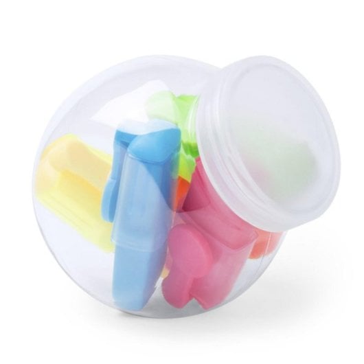 Marqueur fluorescent Layax Set 5 couleurs minimalistes en pot transparent