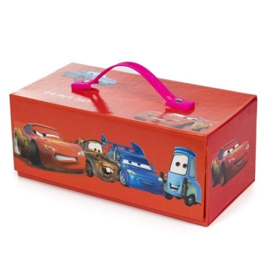 Conjunto de Pintura Disney Cars Maleta 54 Peças Organizadores Termoplástico