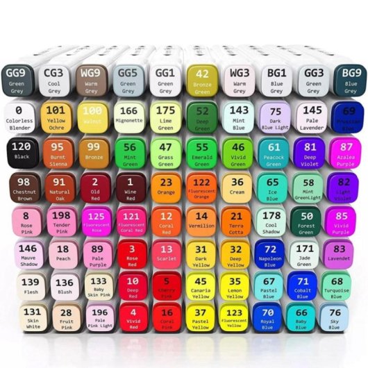 Filzstift Set 80-teilig Doppelspitze Tragetasche Vielseitige Farben