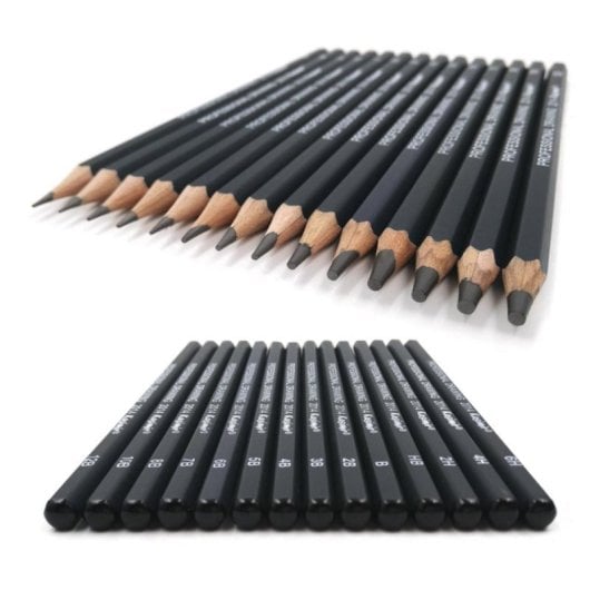 Grafitstift Kasimir Professionell Set 14 Stück verschiedene Härtegrade 12B-6H
