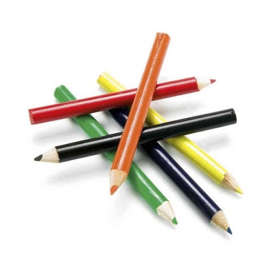 Crayon en bois Garten Set 6 pièces couleurs assorties corps cylindrique