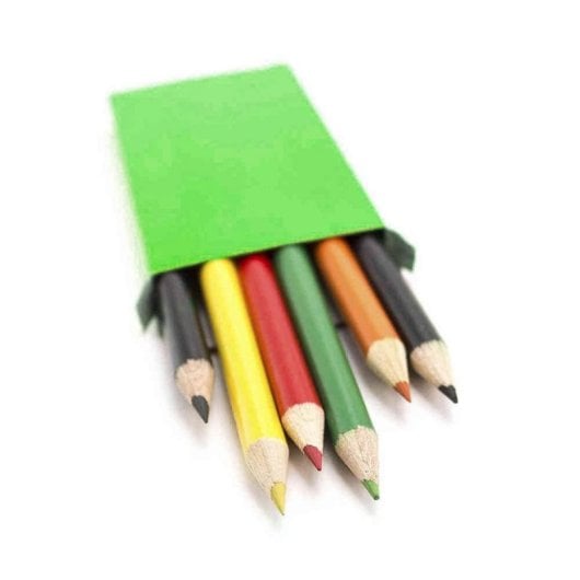 Crayon en bois Garten Set 6 pièces couleurs assorties corps cylindrique
