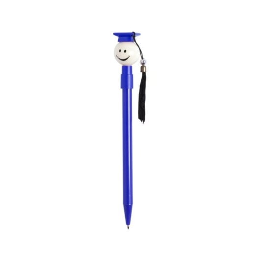 Caneta Gradox Pom Pom Tinta Azul Corpo em ABS Termoplástico