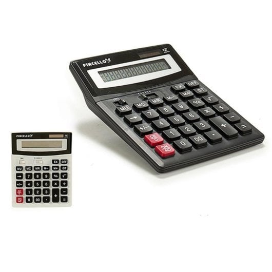 Calculatrice de bureau solaire S2 grand format noir blanc double alimentation