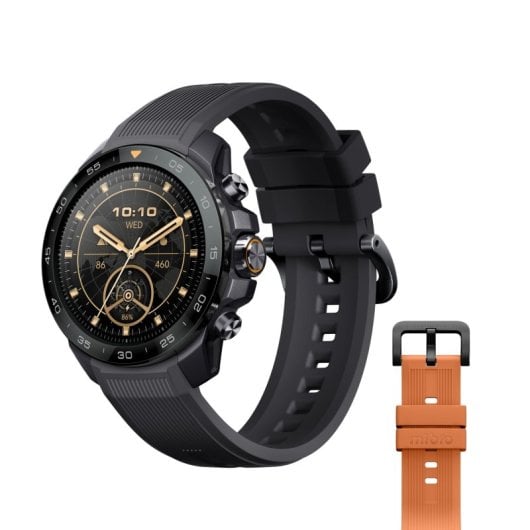 Smartwatch Mibro GS Explorer S, statistiche di pagaia, GPS, 10 ATM, display AMOLED da 1,32'', durata della batteria di 20 giorni, nero