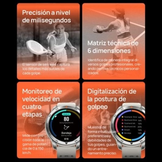 Mibro Gs Pro 2 Smartwatch, Estadísticas Pádel, Gps, 5atm, Pantalla Amoled 1.43'', Autonomía 20 Días, Beige