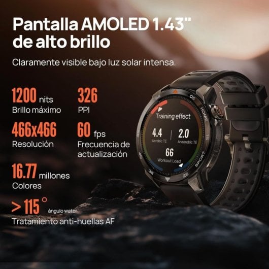 Smartwatch Mibro GS Pro 2, statistiche di pagaia, GPS, 5 ATM, display AMOLED da 1,43", durata della batteria di 20 giorni, beige