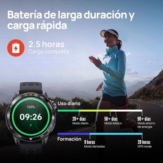 Smartwatch Mibro GS Pro 2, statistiche di pagaia, GPS, 5 ATM, display AMOLED da 1,43", durata della batteria di 20 giorni, beige