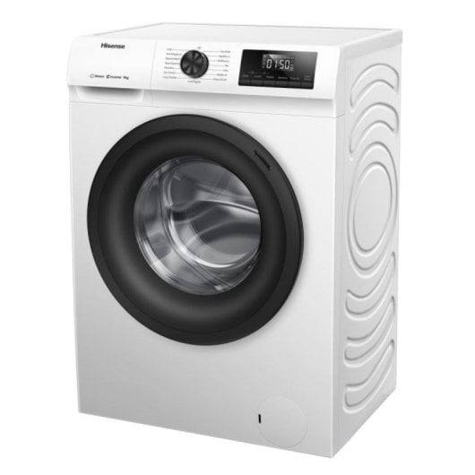 Máquina de Lavar Roupa Hisense WF1Q9041BW 9 kg Carga Frontal 1400 rpm Classe A Branca com Vapor e Inverter