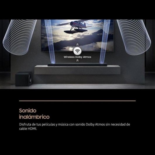 Barra de Som Samsung Q-Series QS750F 5.1.2 Bluetooth WiFi Subwoofer Alexa Dolby Atmos
