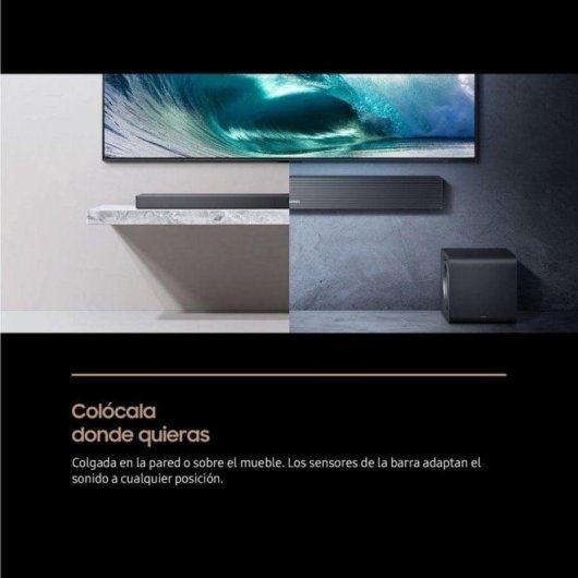 Barra de Som Samsung Q-Series QS750F 5.1.2 Bluetooth WiFi Subwoofer Alexa Dolby Atmos