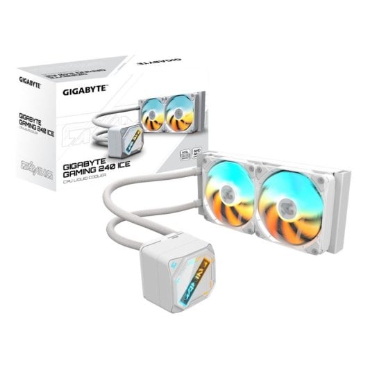 Wasserkühlung GIGABYTE GAMING 240 ICE 240mm 2 Lüfter ARGB Weiß Multicolor LED