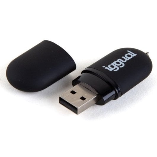Chiavetta USB iggual PEN16 16GB USB 2.0 Type-A Nero, lettura 480 MB/s, tappo