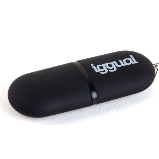 Chiavetta USB iggual PEN16 16GB USB 2.0 Type-A Nero, lettura 480 MB/s, tappo