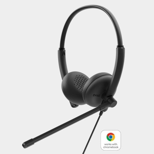 Casque Dell filaire USB-A avec micro Boom, contrôle volume, supra-aural, noir
