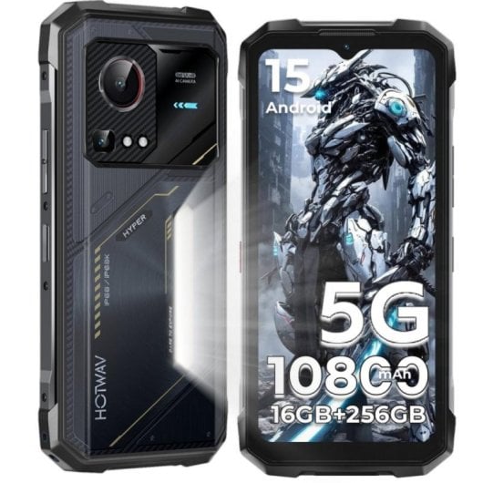 Smartphone HOTWAV Hyper 7S 20GB RAM 256GB 5G Android 15 IP68 NFC 10800mAh
