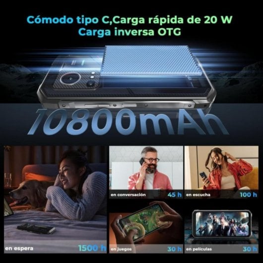 Smartphone HOTWAV Hyper 7S 20GB RAM 256GB 5G Android 15 IP68 NFC 10800mAh