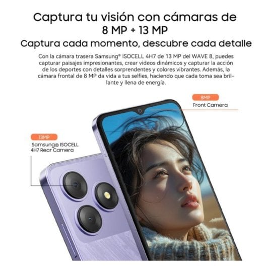 Smartphone Blackview WAVE 8 4GB RAM 128GB Dual SIM 5000mAh Android 14 Fingerprint Face ID