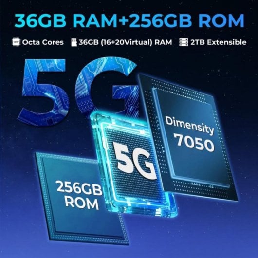 Smartphone Hotwav Hyper 7 Pro 36GB RAM 256GB 5G Ecran 6,6" 200MP Dual SIM
