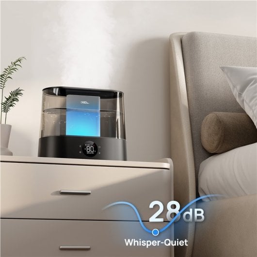 Humidificador Smart 4L Tank Controlo por voz Ultrafine Mist Auto Aromaterapia 28dB