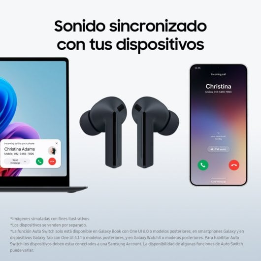 Auriculares Bluetooth ergonómicos Samsung Galaxy Buds3 FE com cancelamento de ruído ativo, pretos
