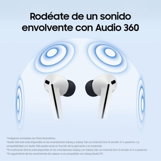 Auriculares Bluetooth ergonómicos Samsung Galaxy Buds3 FE com cancelamento de ruído ativo, pretos