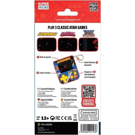 Blaze Entertainment Super Micro Asteroids Consola Retro 3-Jogos-em-1