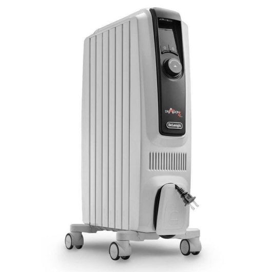 Radiateur à Huile DeLonghi TRD50615 1500W 12 Éléments avec Thermostat Programmable et Roulettes