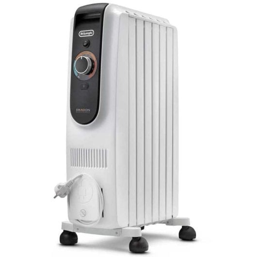 Radiador Eléctrico DeLonghi TRD50615E 1500W compacto con termostato programable y ruedas Smart Set