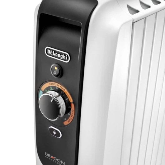 Radiador Eléctrico DeLonghi TRD50615E 1500W compacto con termostato programable y ruedas Smart Set