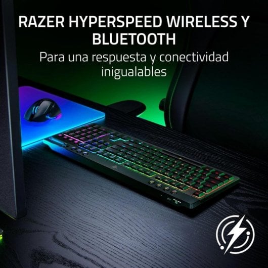 Teclado mecánico Razer BlackWidow V4 Low Profile HyperSpeed Layout US inalámbrico perfil bajo