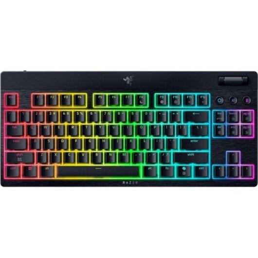 Teclado mecánico Razer BlackWidow V4 Low-profile Tenkeyless HyperSpeed US inalámbrico RGB Yellow Switch