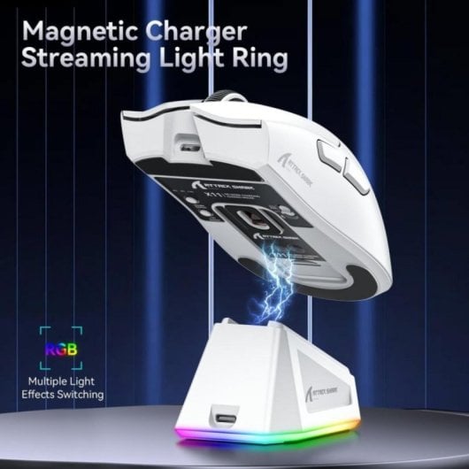 Ratón Gaming X11 Ultraligero 63 g 22000 DPI RGB 3 Modos con Base de Carga Magnética
