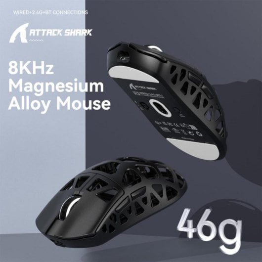 Ratón Gaming R3 Magnesio Inalámbrico 8000 Hz Sensor PixArt 3395 26 000 DPI 46 g