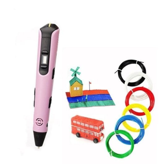 Arzopa 3DX3X12P Caneta 3D LCD para Filamentos PLA / ABS com 12 Cores, Temperatura e Velocidade Reguláveis