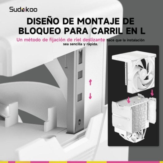 Refrigeracion Aire Sudokoo Socket AM5 SK700 220W Negra 7 Heatpipes FDB Ultra Silenciosa