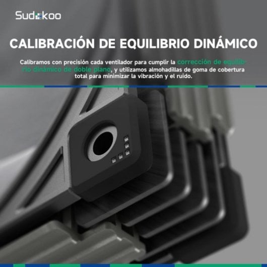 Sudokoo MACH120 Ventoinha 120mm de Alto Desempenho com Motor Trifásico e Polímero LCP
