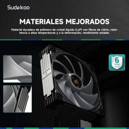 Sudokoo MACH120 Ventoinha 120mm de Alto Desempenho com Motor Trifásico e Polímero LCP
