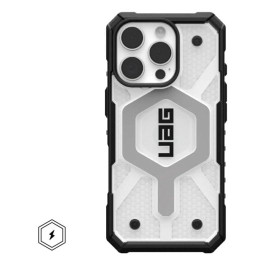 Capa UAG Urban Armor Gear Pathfinder Clear iPhone 16 Pro MagSafe TPU Preta e Transparente