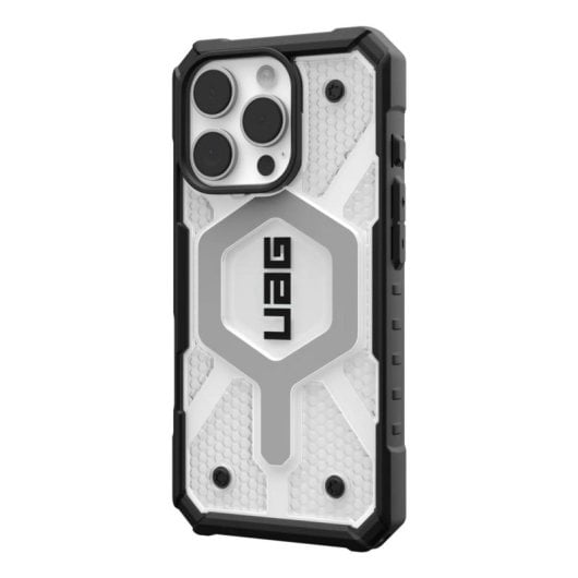 Capa UAG Urban Armor Gear Pathfinder Clear iPhone 16 Pro MagSafe TPU Preta e Transparente