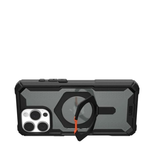 Capa Urban Armor Gear Plasma XTE para iPhone 16 Pro Max TPU MagSafe Suporte Preto Laranja 6.9"